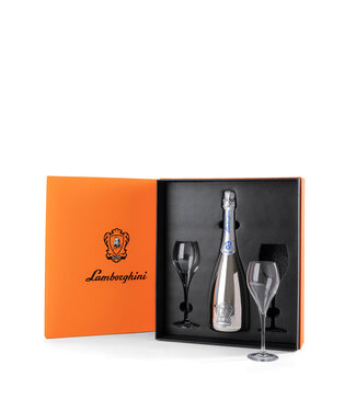 Lamborghini Lamborghini Silver Extra Dry Spumante +Gift Box + 2 glazen