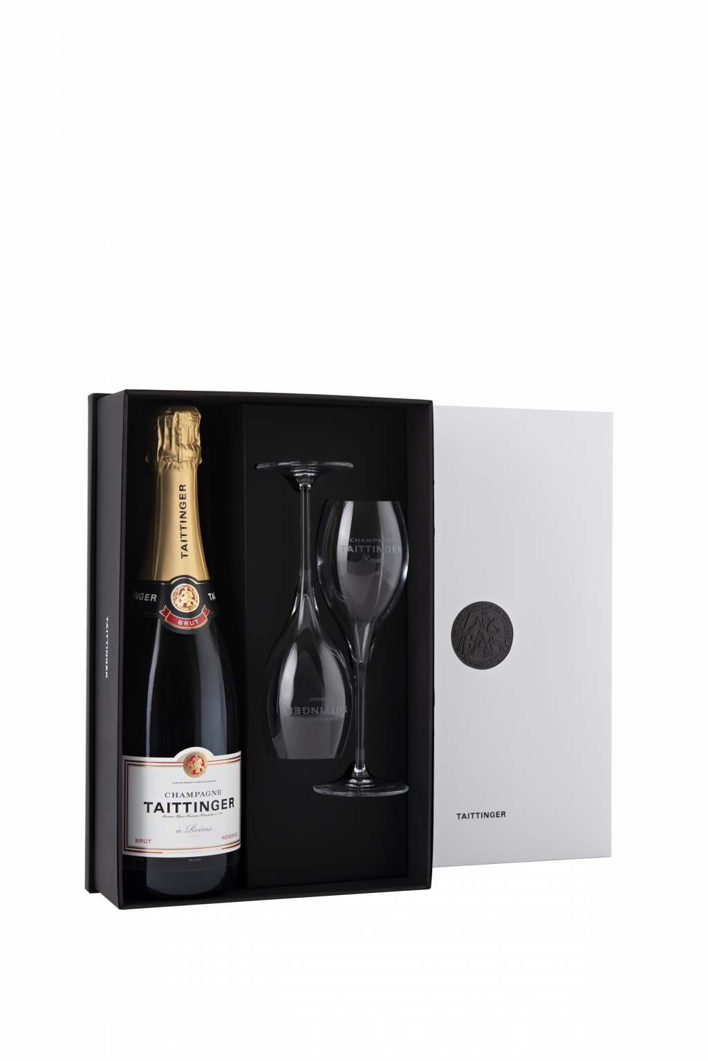 Champagne Taittinger Brut Reserve Gift Pack + 2 glazen - WIJNDeal.NL