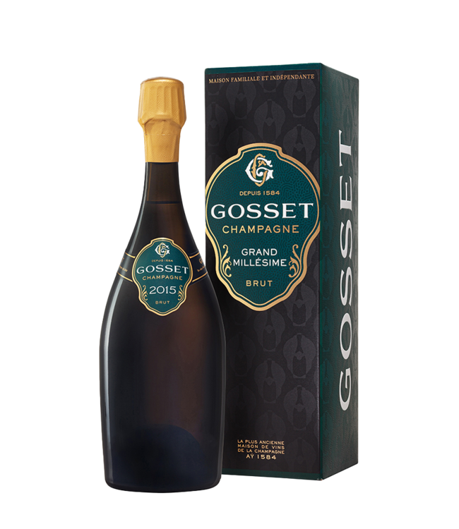 Champagne Gosset, Champagne AC Grand Millesime Brut in giftbox  2015 - 075L