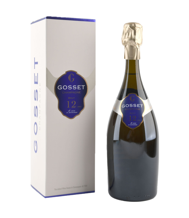 Champagne Gosset, Champagne AC 12 ans de Cave a minima + giftbox  0.75L