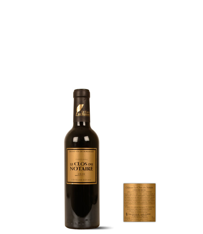 Château Le Clos du Notaire AOC Côtes de Bourg Merlot, Cabernet Franc et Sauvignon)  0,38 Ltr.  Rouge 2020