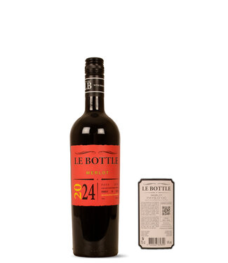 Le Bottle Vin de Pays d'Oc Merlot (New Label) Rouge 2024