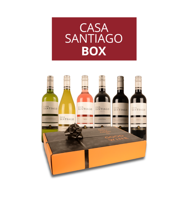 Casa Santiago Box + giftbox : 6 flessen uit Chili
