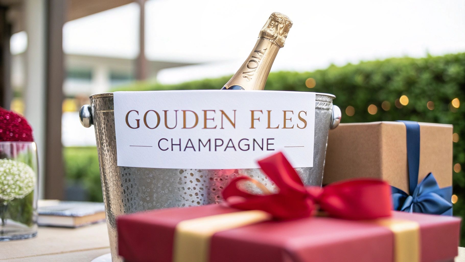 Gouden fles champagne