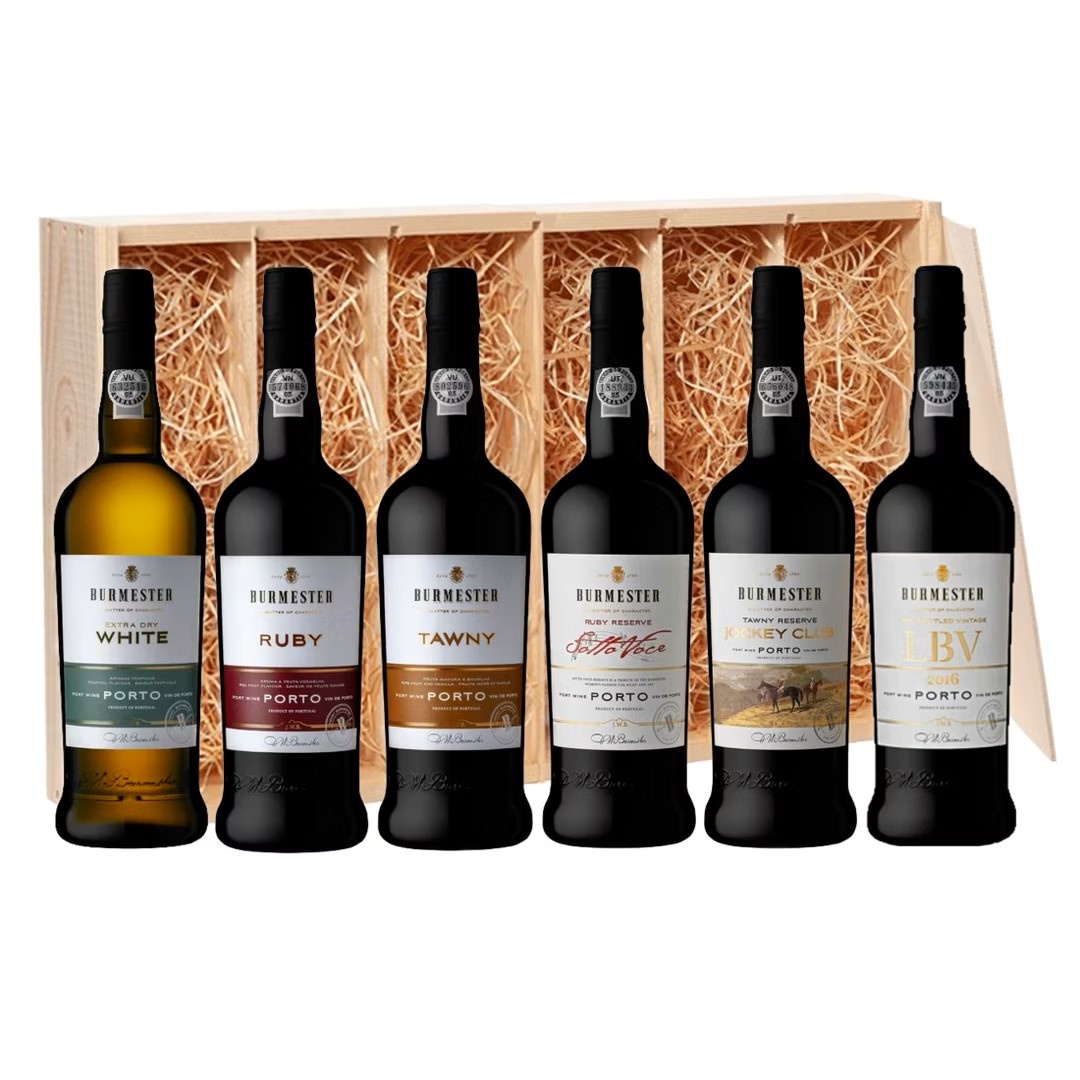 Flessen Burmester Port Ruby Tawny LBV Jockey Club