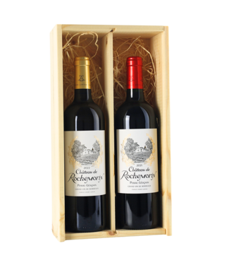 Château de Rochemorin Pessac-Léognan AC, Geschenkkist Château de Rochemorin, 1x Wit en 1x Rood Château de Rochemorin Pessac-Léognan AC, Geschenkkist Château de Rochemorin, 1x Wit en 1x Rood