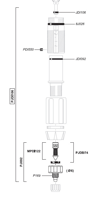 PJDI106 - Injection seals set for D07RE125