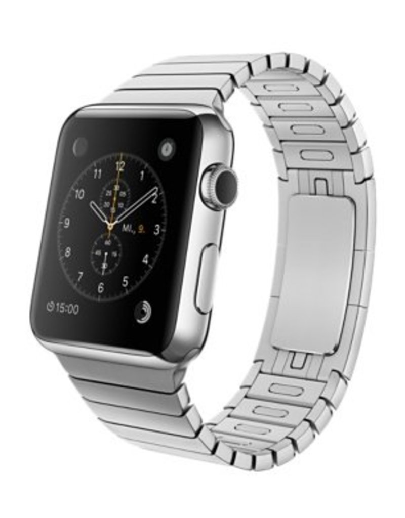 38 mm Edelstahlgehäuse mit Gliederarmband