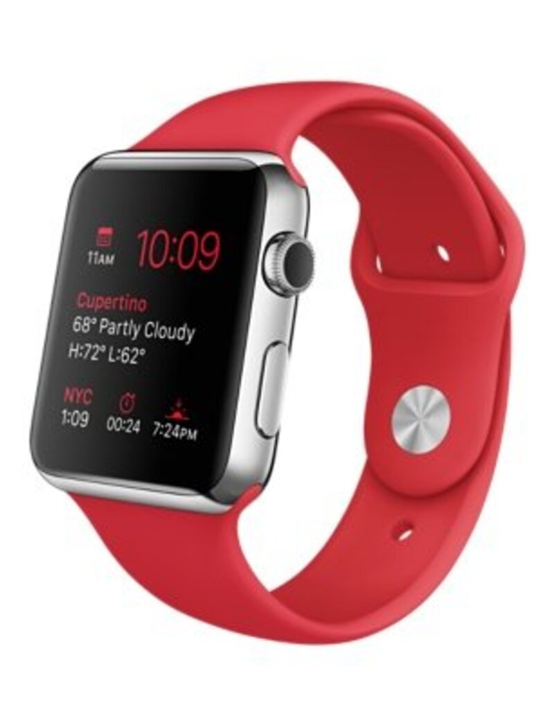 42 mm Edelstahlgehäuse mit Sportarmband, (PRODUCT)RED