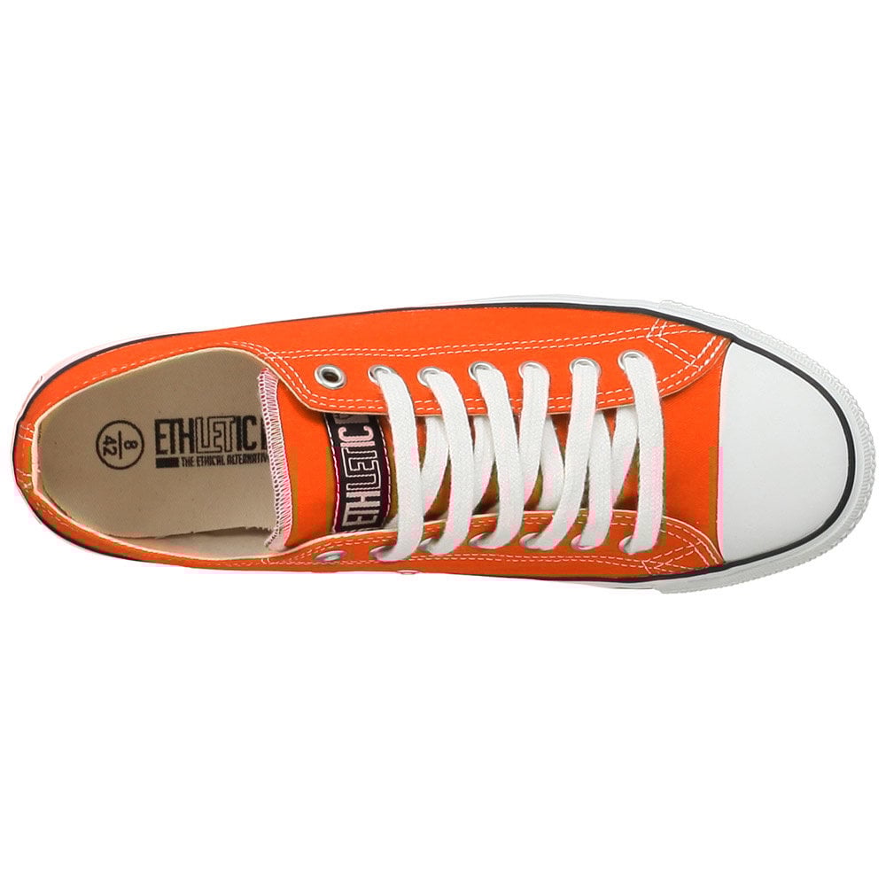 ETHLETIC Fair Trainer White Cap Lo Cut Edition Mandarin Orange | Just White