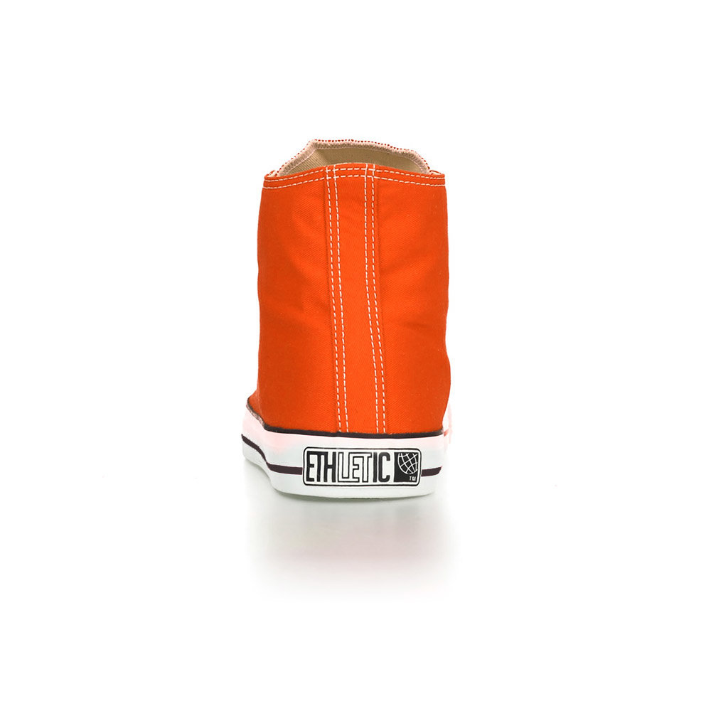 ETHLETIC Fair Trainer White Cap Hi Cut Collection 15 Mandarin Orange | Just White