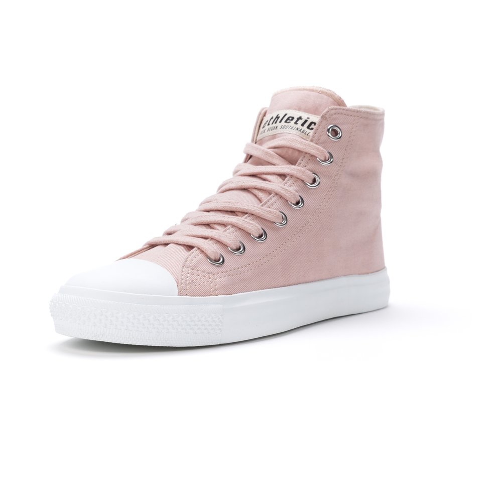 ETHLETIC Fair Trainer White Cap Hi Cut Sea Shell | Just White