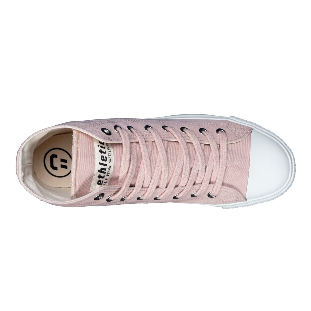 ETHLETIC Fair Trainer White Cap Hi Cut Sea Shell | Just White