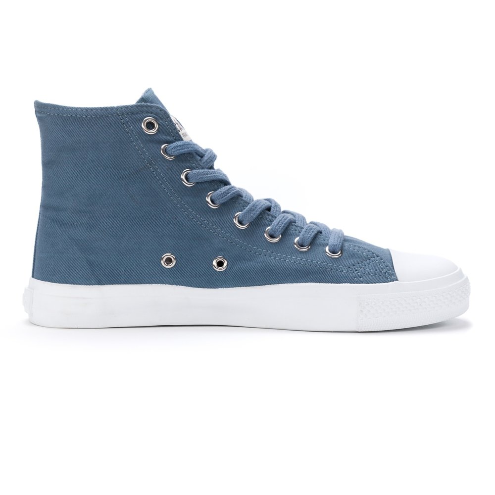 ETHLETIC Fair Trainer White Cap Hi Cut Workers Blue | Just White