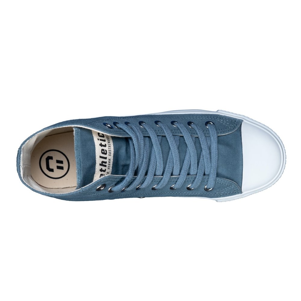 ETHLETIC Fair Trainer White Cap Hi Cut Workers Blue | Just White