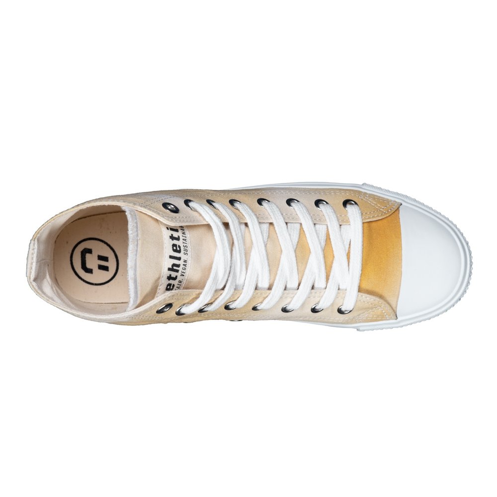ETHLETIC Fair Trainer White Cap Hi Cut Golden Shine | Just White
