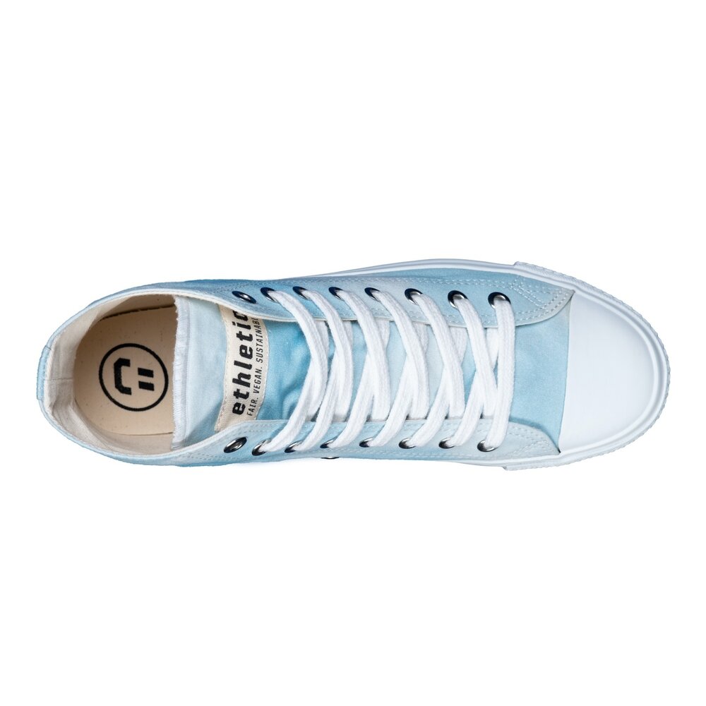 ETHLETIC Fair Trainer White Cap Hi Cut Summer Sky | Just White