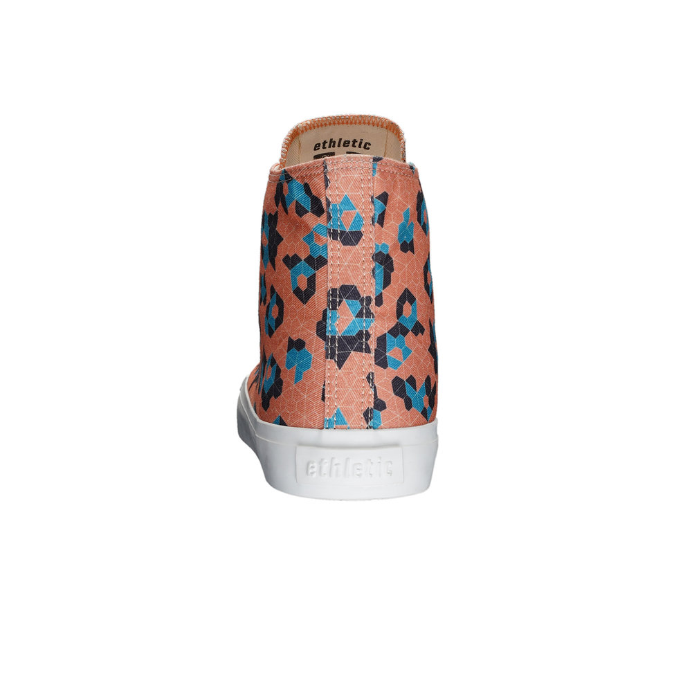 Fair Trainer White Cap Hi Cut Honey Tiles Azur | Just White