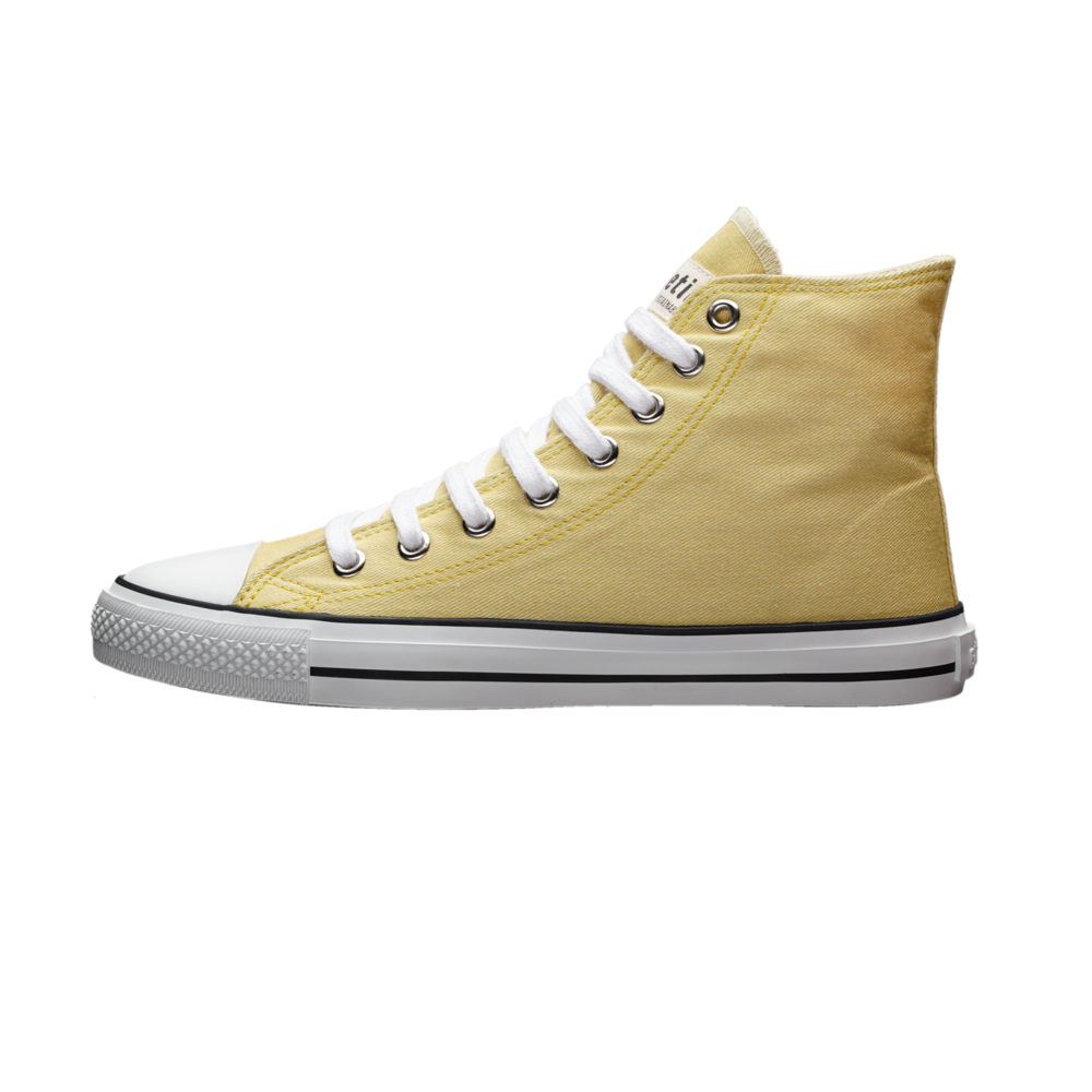 Fair Trainer White Cap Hi Cut Watersign Yellow | Just White