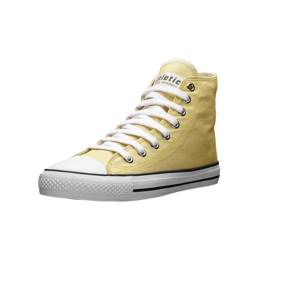 Fair Trainer White Cap Hi Cut Watersign Yellow | Just White