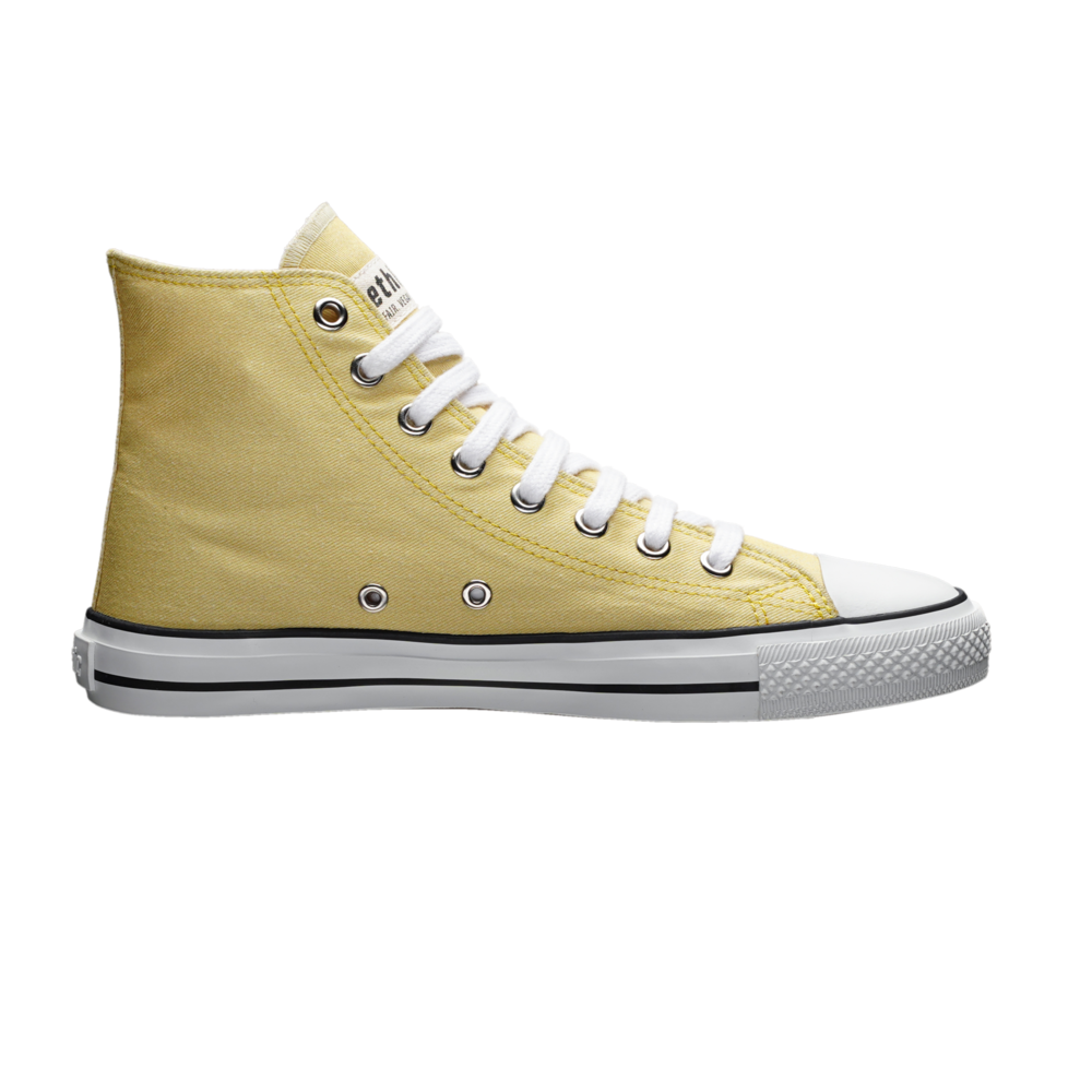 Fair Trainer White Cap Hi Cut Watersign Yellow | Just White