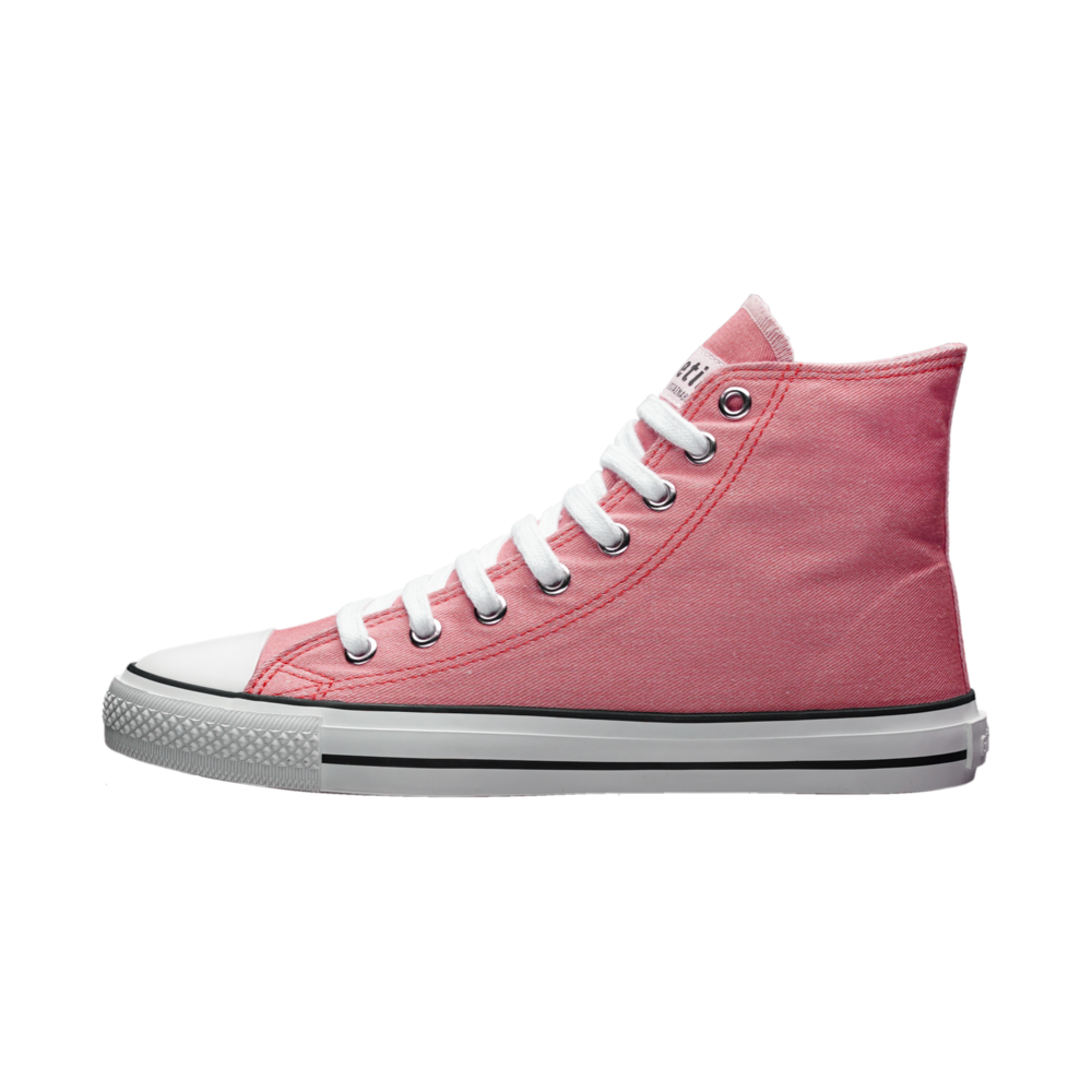 Fair Trainer White Cap Hi Cut Strawberry Pink P | Just White
