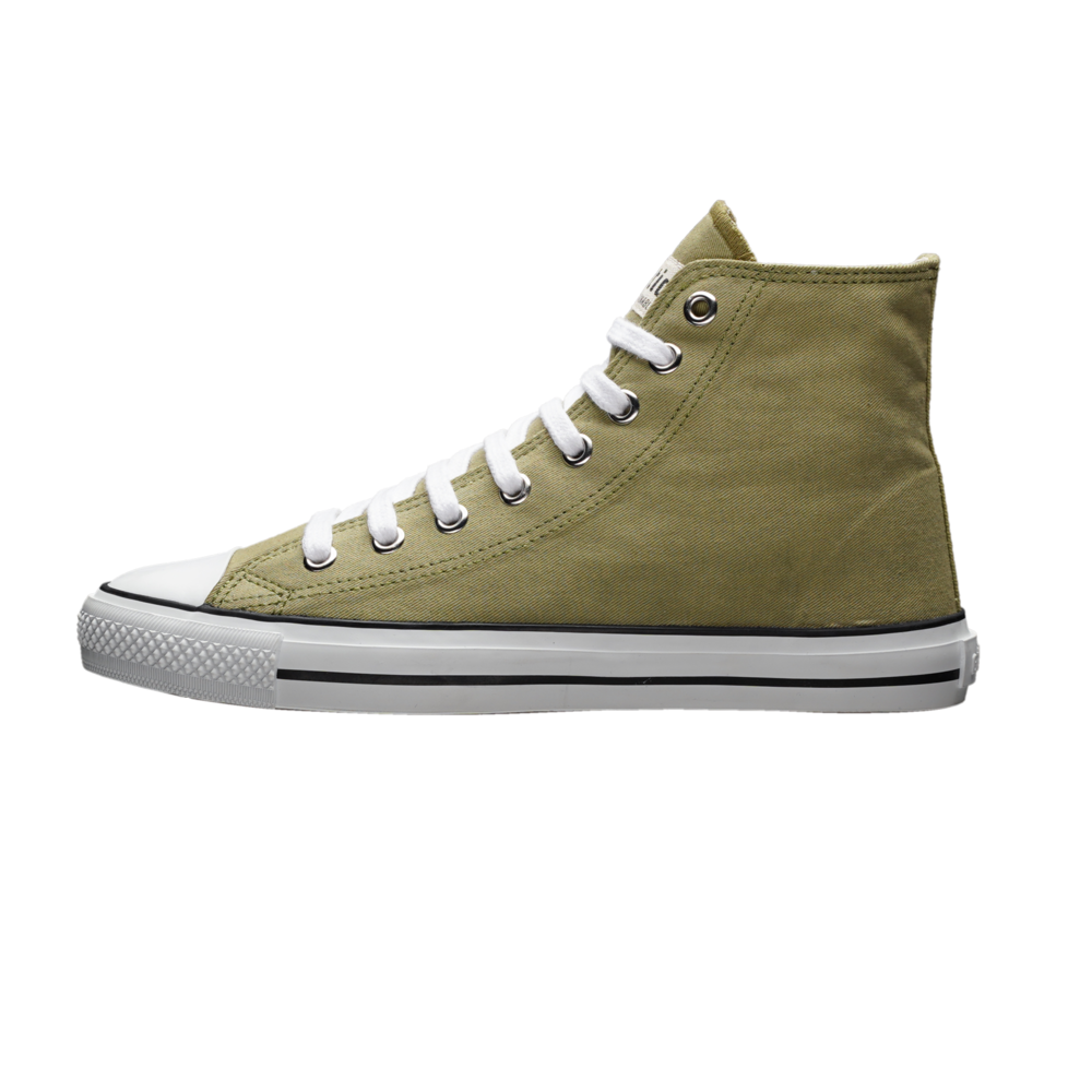 Fair Trainer White Cap Hi Cut Watersign Green | Just White