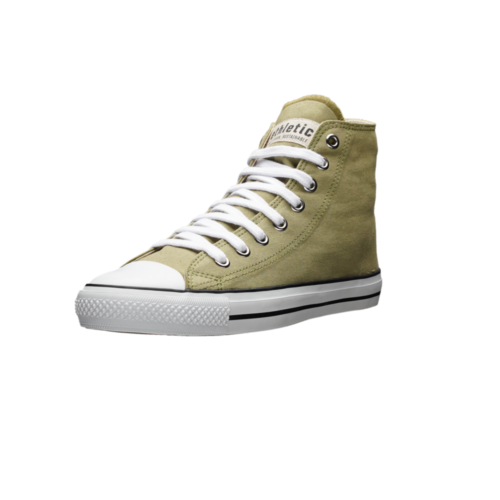 Fair Trainer White Cap Hi Cut Watersign Green | Just White