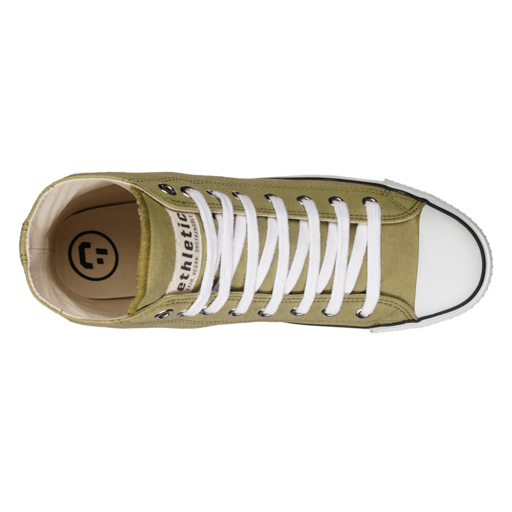 Fair Trainer White Cap Hi Cut Watersign Green | Just White
