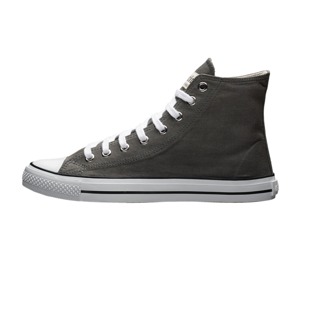 Fair Trainer White Cap Hi Cut Donkey Grey | Just White