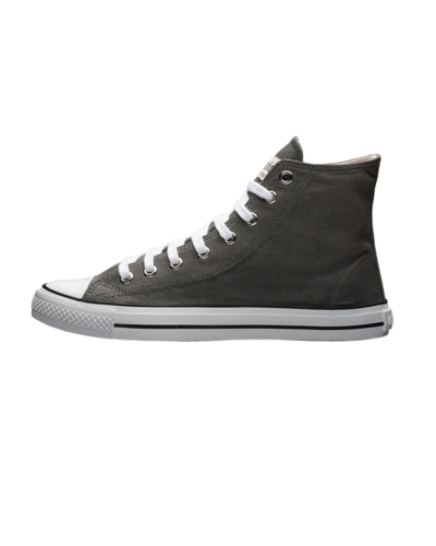 Fair Trainer White Cap Hi Cut Donkey Grey | Just White