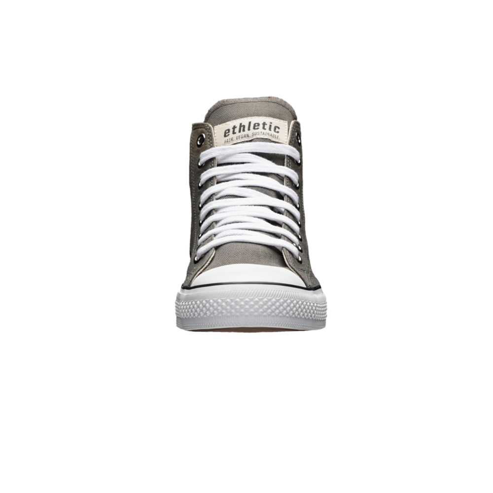 Fair Trainer White Cap Hi Cut Donkey Grey | Just White