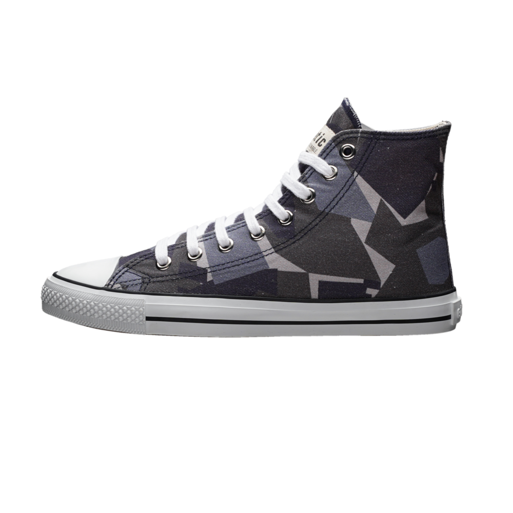 Fair Trainer White Cap Hi Cut Camou Blue | Just White
