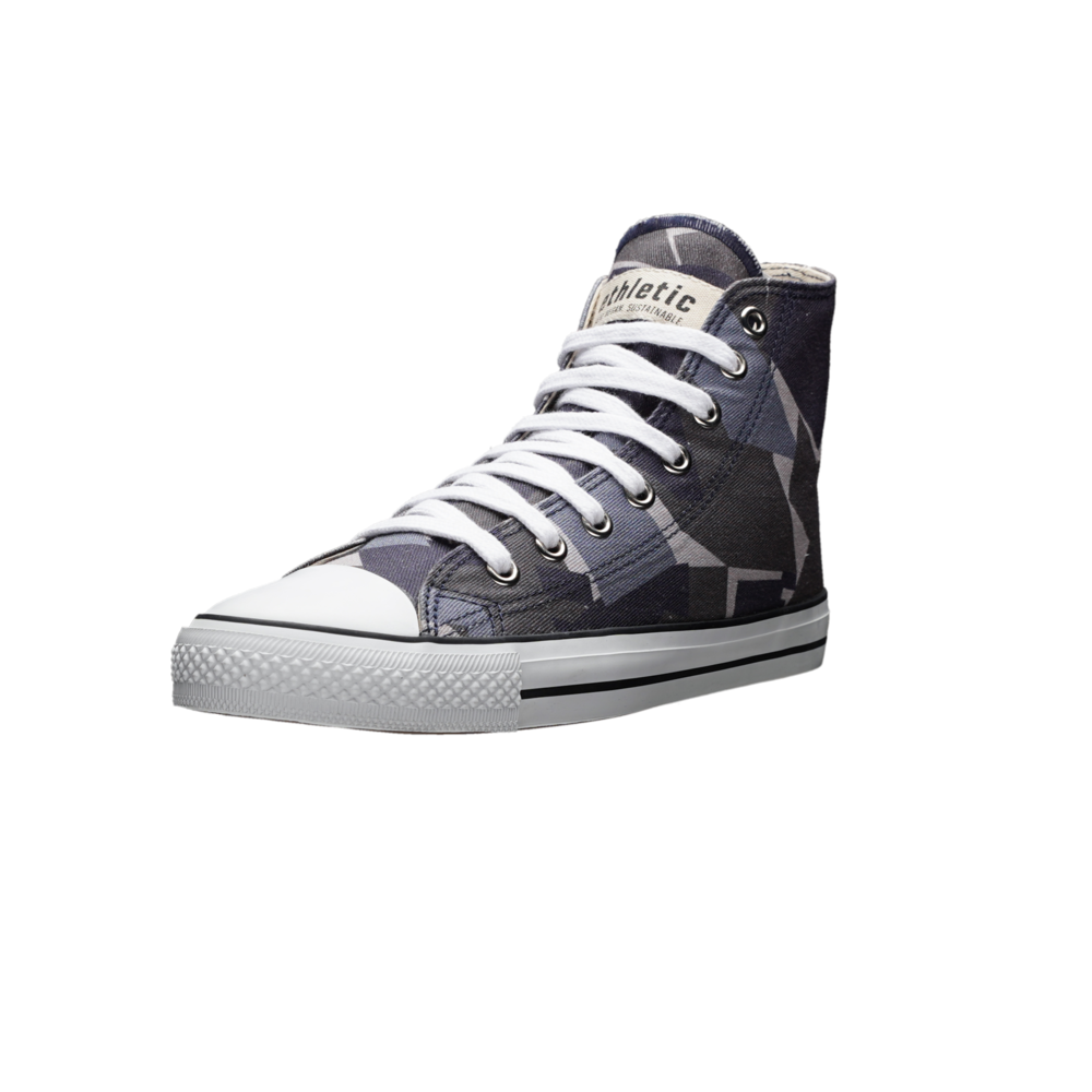 Fair Trainer White Cap Hi Cut Camou Blue | Just White