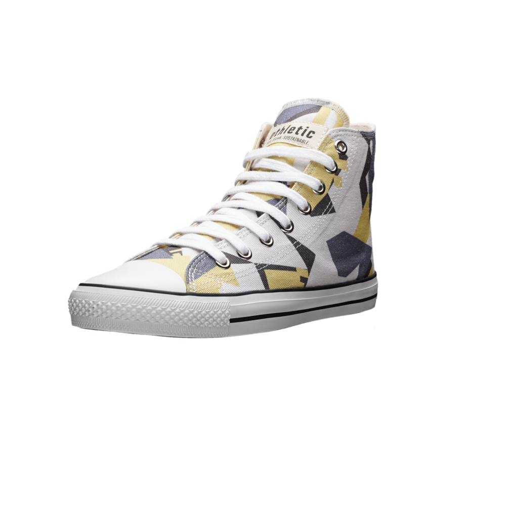 Fair Trainer White Cap Hi Cut Camou Yellow | Just White
