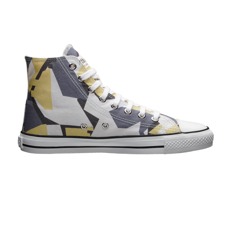 Fair Trainer White Cap Hi Cut Camou Yellow | Just White
