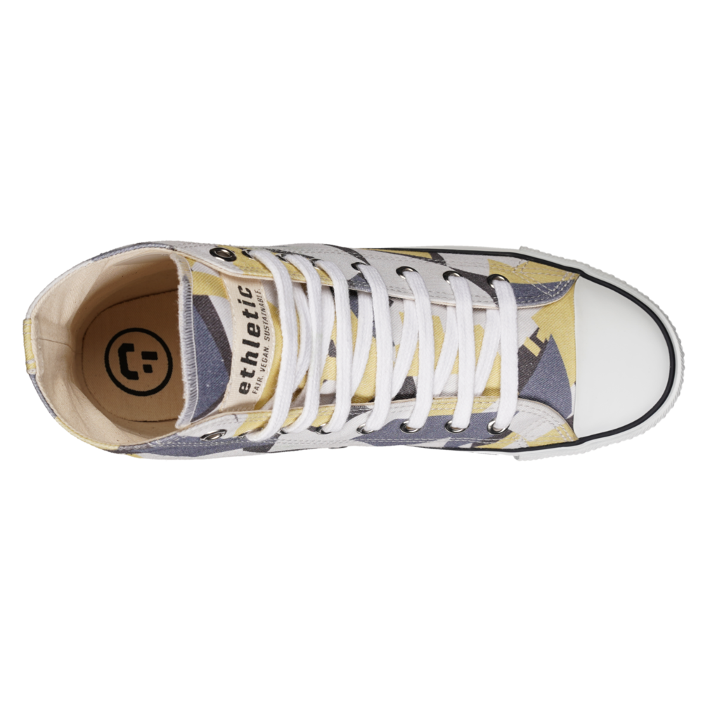 Fair Trainer White Cap Hi Cut Camou Yellow | Just White