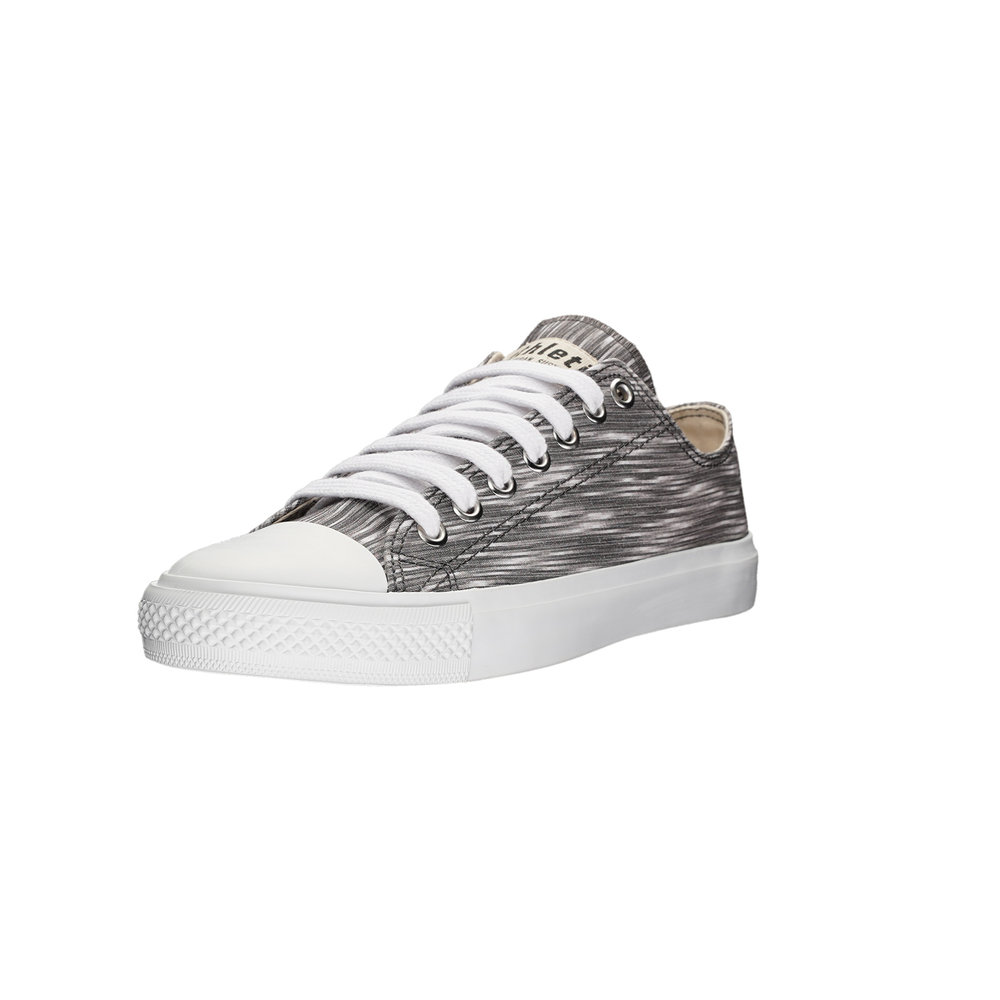 ETHLETIC Fair Trainer White Cap Lo Cut Grey Melange | Just White
