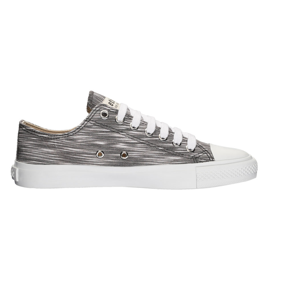 ETHLETIC Fair Trainer White Cap Lo Cut Grey Melange | Just White