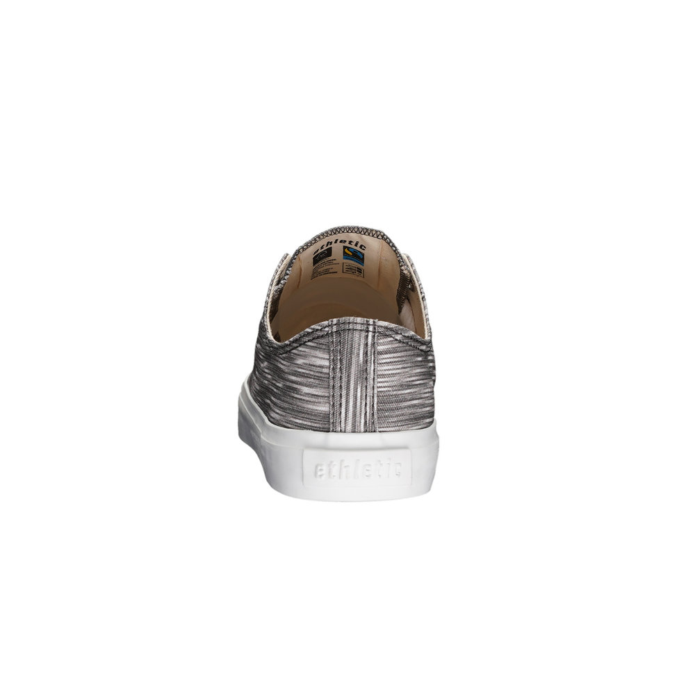 ETHLETIC Fair Trainer White Cap Lo Cut Grey Melange | Just White