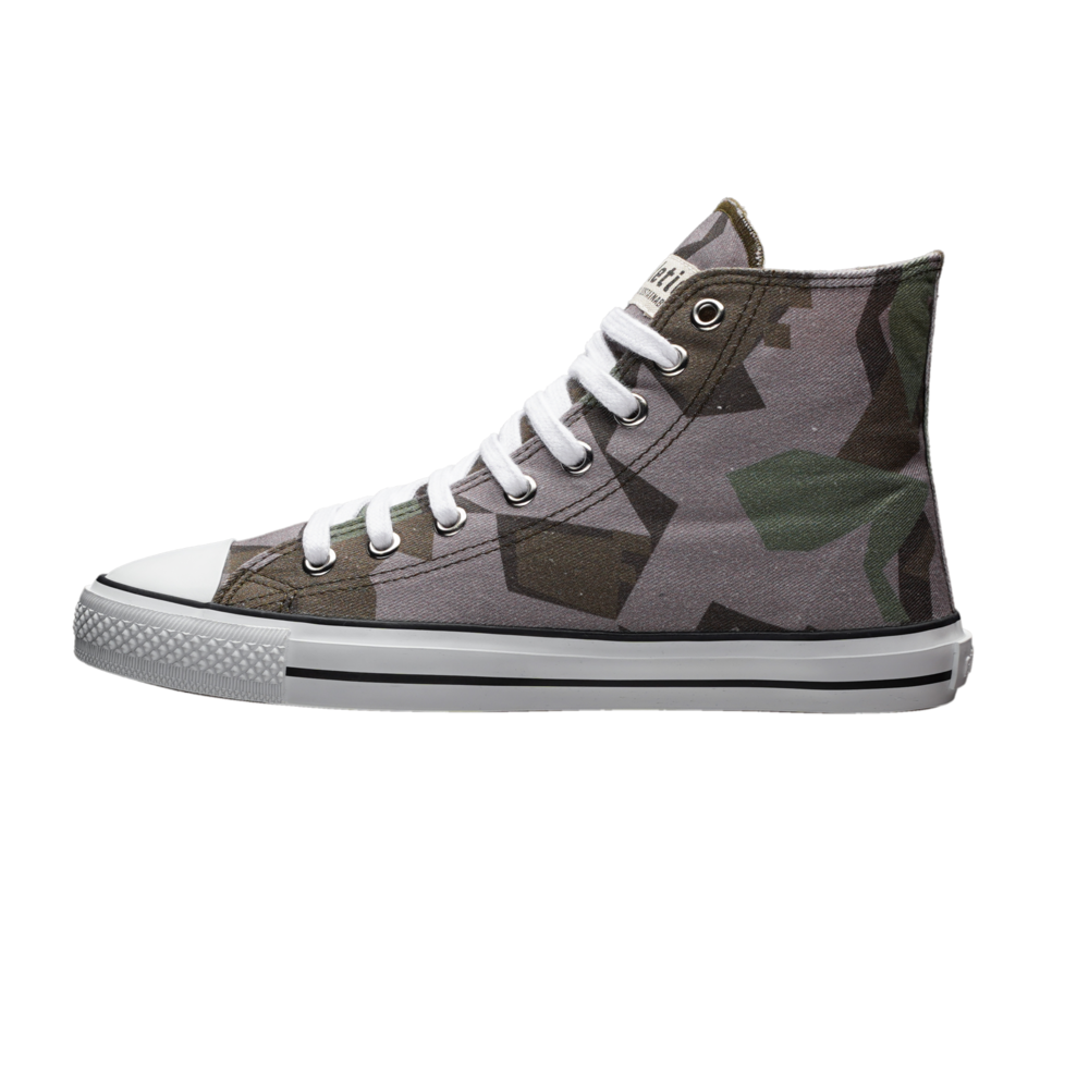 Fair Trainer White Cap Hi Cut Camou Green | Just White