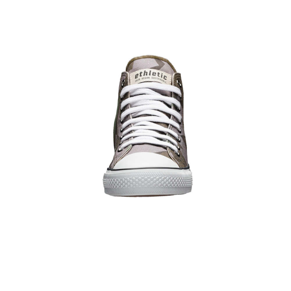 Fair Trainer White Cap Hi Cut Camou Green | Just White
