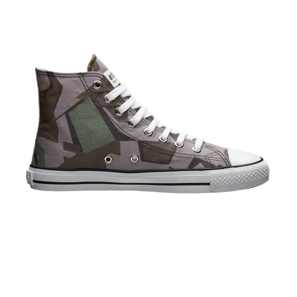 Fair Trainer White Cap Hi Cut Camou Green | Just White
