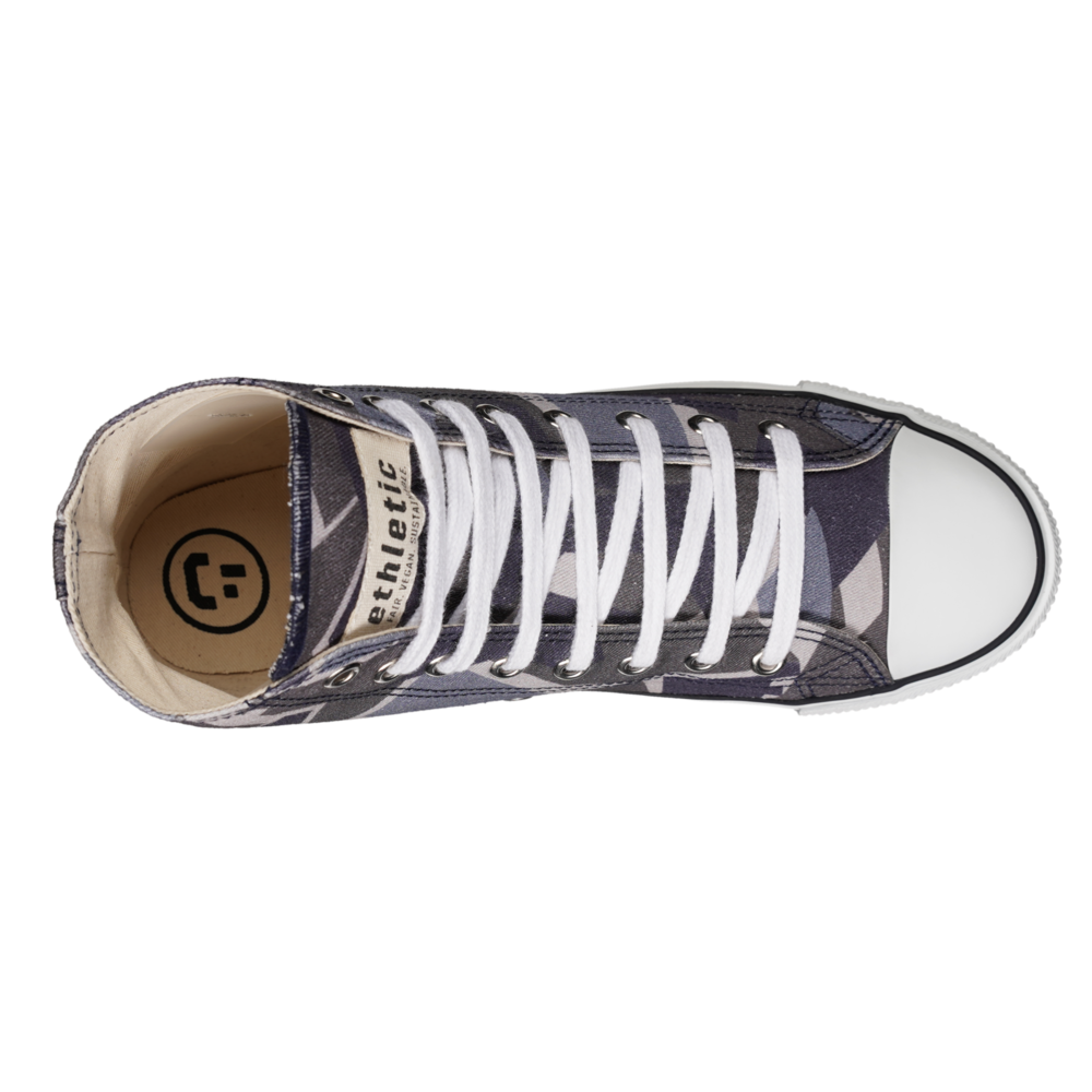 Fair Trainer White Cap Hi Cut Camou Green | Just White