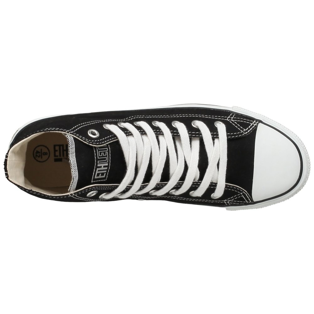 ETHLETIC Fair Trainer White Cap Hi Cut Classic Jet Black | Just White