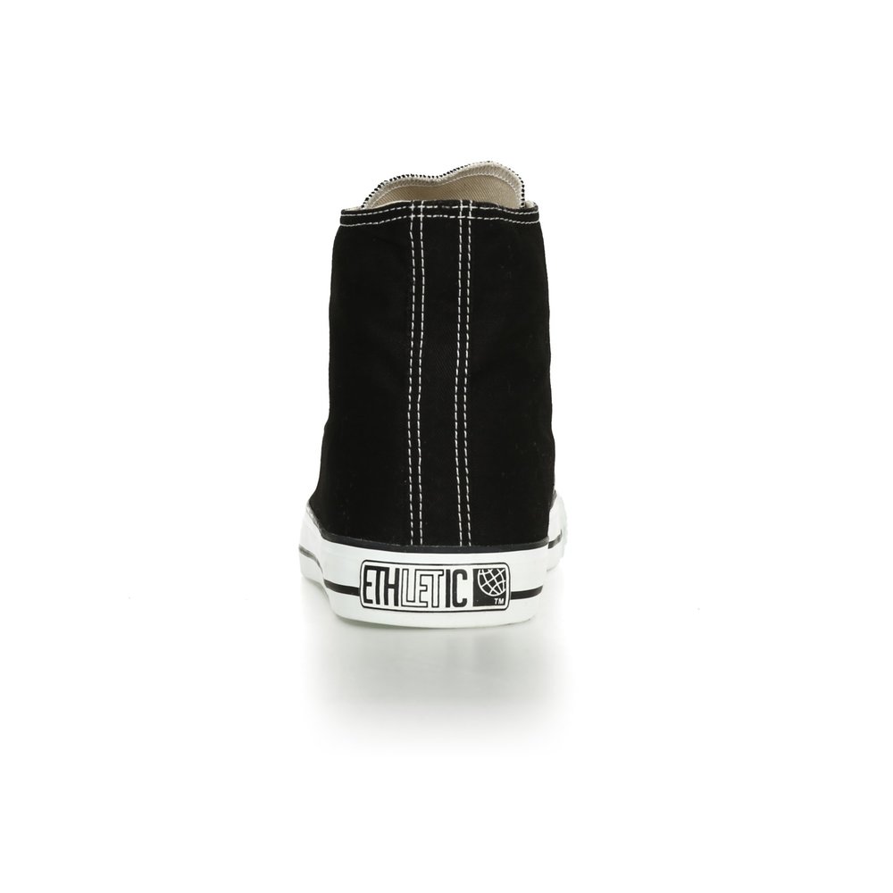 Fair Trainer White Cap Hi Cut Classic Jet Black | Just White