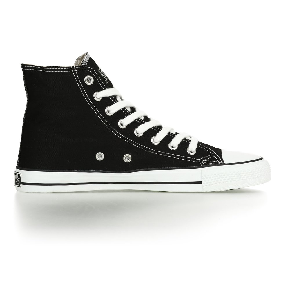 ETHLETIC Fair Trainer White Cap Hi Cut Classic Jet Black | Just White