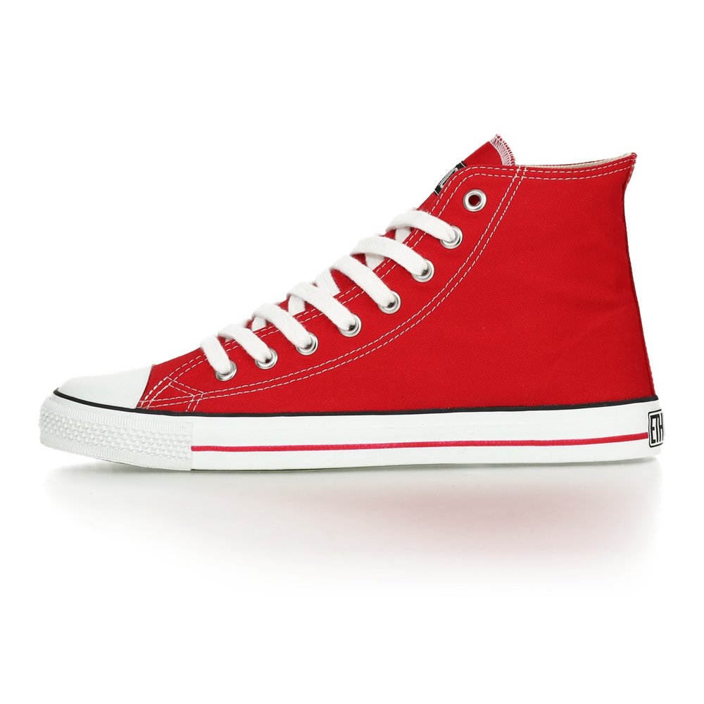 Fair Trainer White Cap Hi Cut Classic Cranberry Red | Just White