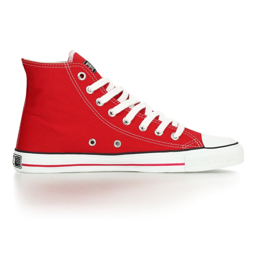 Fair Trainer White Cap Hi Cut Classic Cranberry Red | Just White