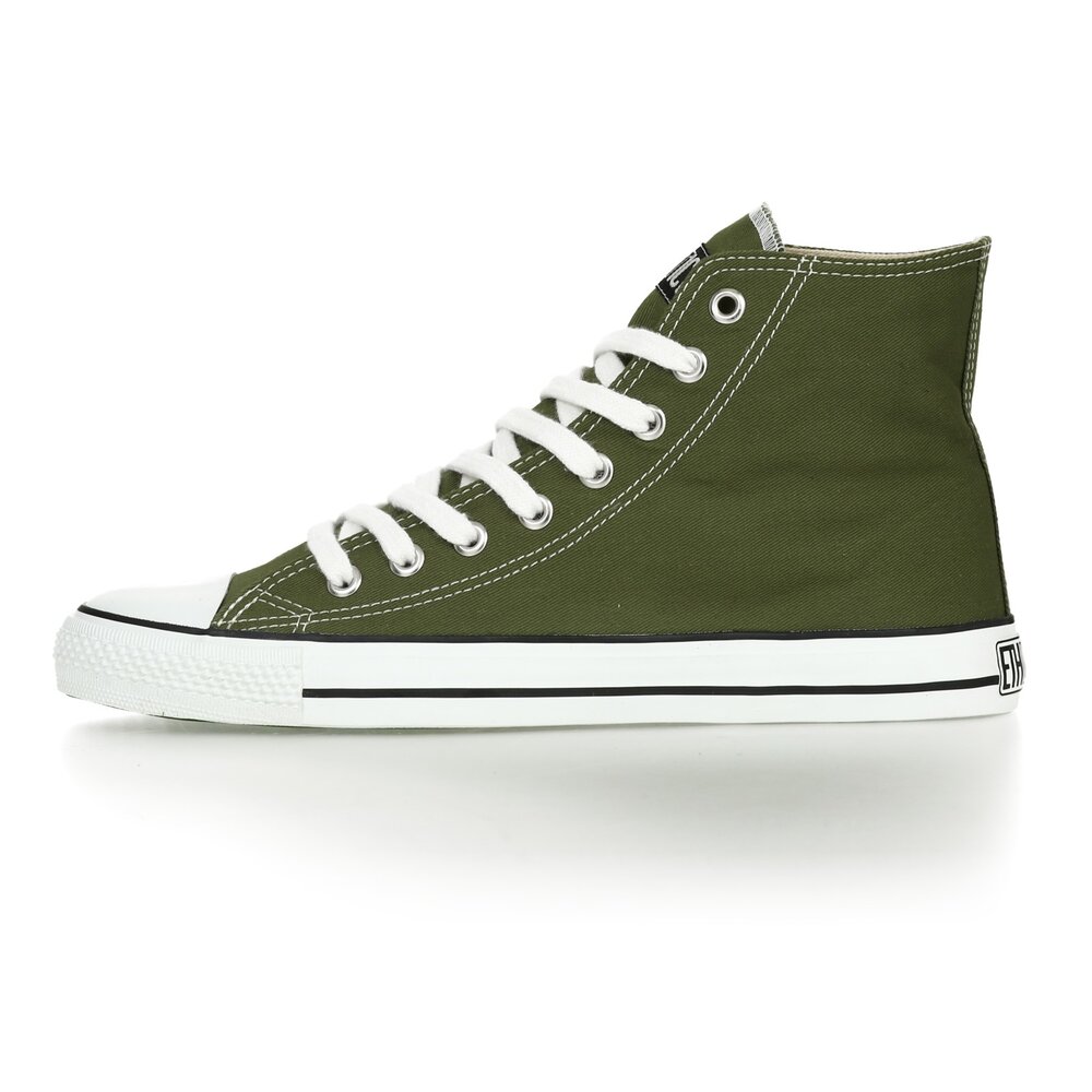 Fair Trainer White Cap Hi Cut Classic Camping Green | Just White